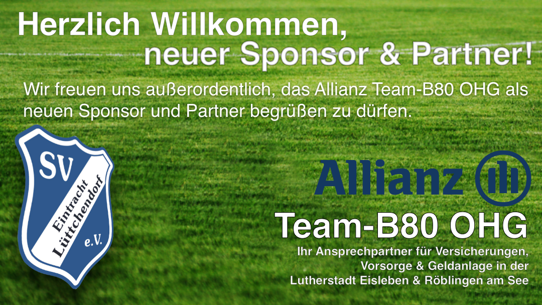 Herzlich Willkommen, neuer Sponsor und Partner!