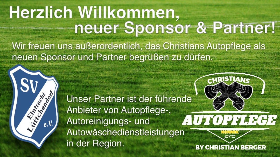 Neuer Sponsor: Christians Autopflege unterstützt unseren Verein